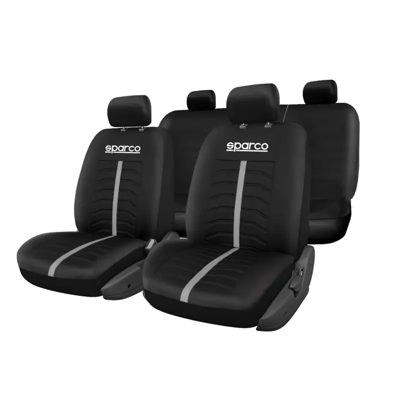 SPARCO Sitzbezüge Schonbezüge Autositzbezüge Universell Grau Vorne Hinten Meistverkauft