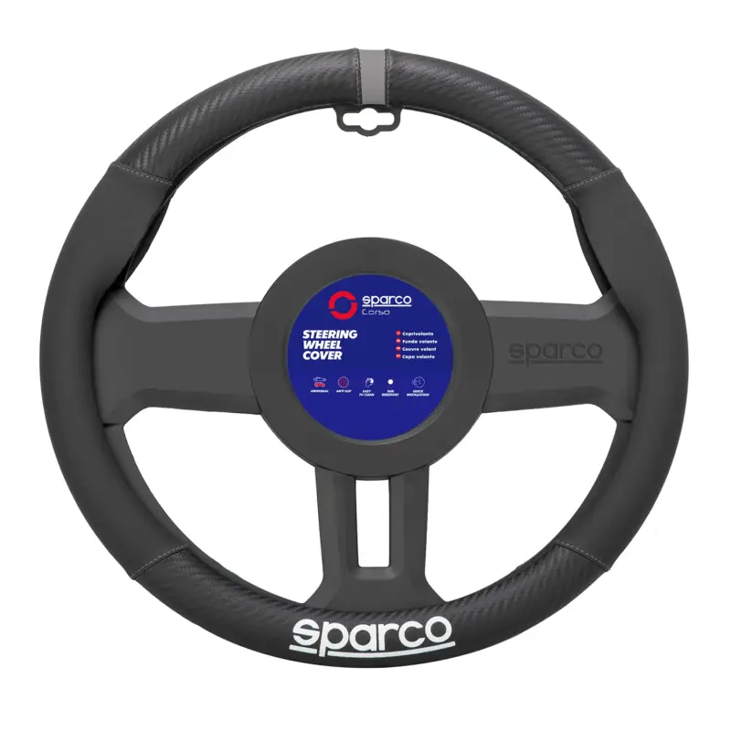 SPARCO Lenkradbezüge Lenkradschoner Lenkradschutz Lenkrad Schwarz Grau Gummi Top-Seller