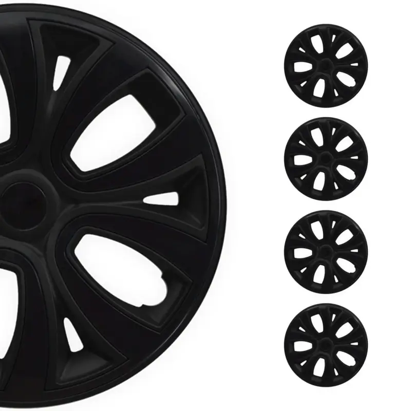 4x Radblenden Radzierblenden Radkappen für 14" Zoll Stahlfelgen Schwarz Preisreduziert