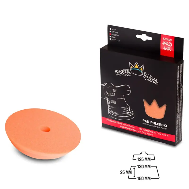 Royal Pads AIR One Step Schaum-Polierpad 130mm orange Sonderaktion