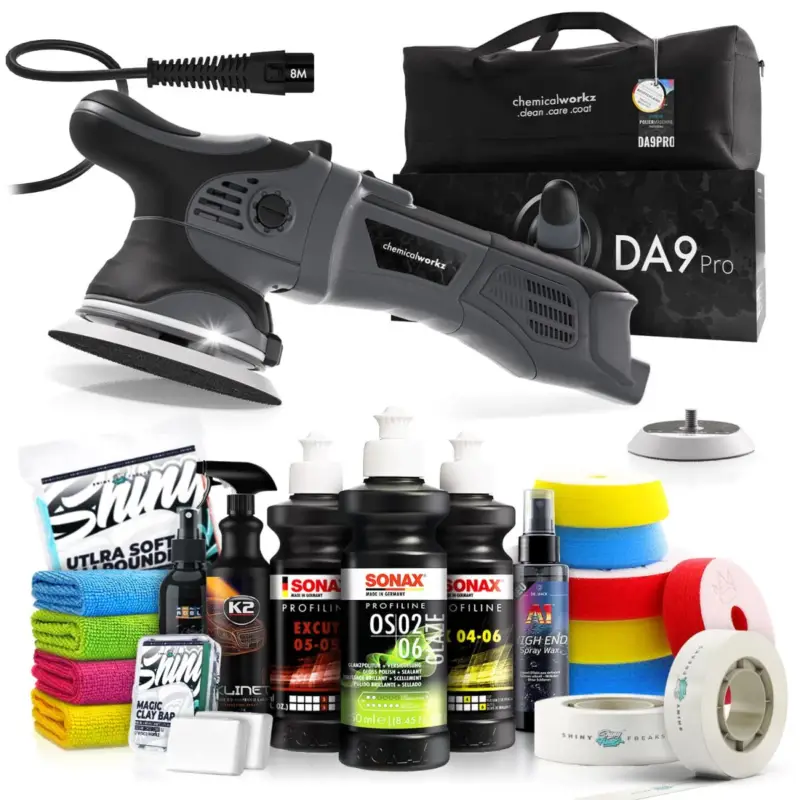 Echt Poliermaschinen Set | chemicalworkz DA9 Pro | Sonax | ALL-INCLUSIVE