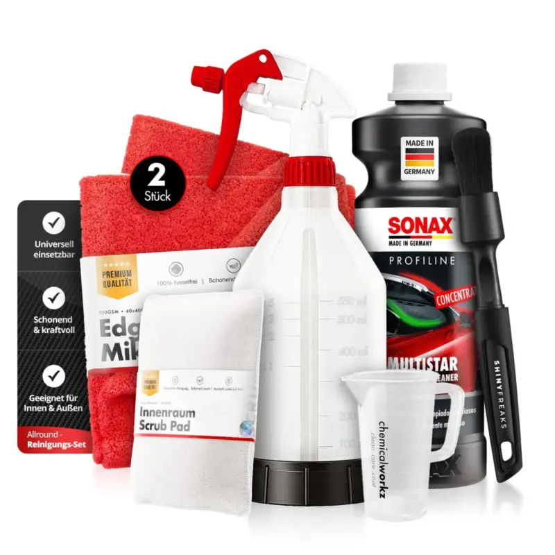 Markenprodukt SONAX Innenraum Set PROFILINE MultiStar + Zubehör (7-teilig)