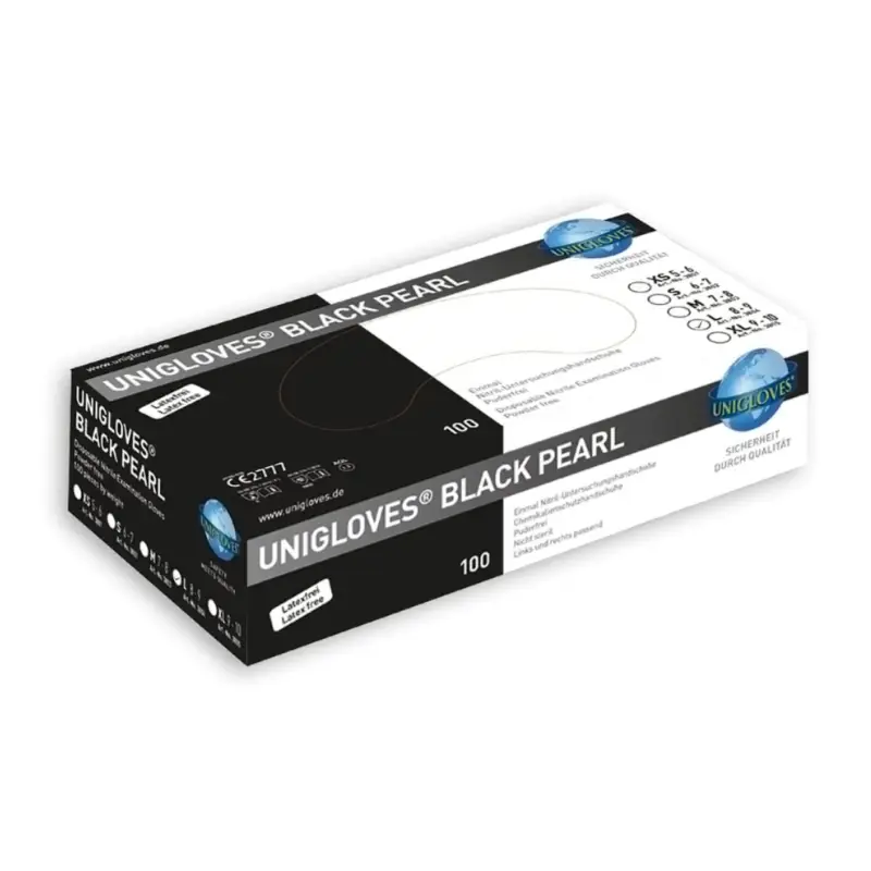 Unigloves BLACK PEARL Nitrilhandschuhe schwarz L, 100Stk. Direktkauf