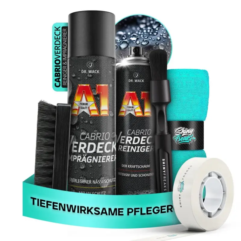 Dr. Wack A1 Cabrioverdeck Pflege Set Reiniger & Imprägnierer + Zubehör (6-teilig) Sofort Bestellen