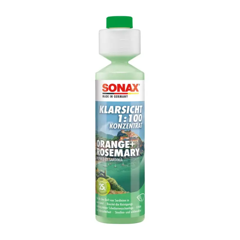 Neue Kollektion SONAX KlarSicht 1:100 Konzentrat Orange+Rosemary 250ml