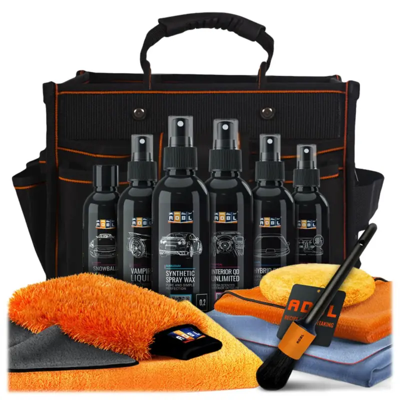 Kracherpreis ADBL Autopflege Set für Innen und Außen mit Tasche (14-teilig)