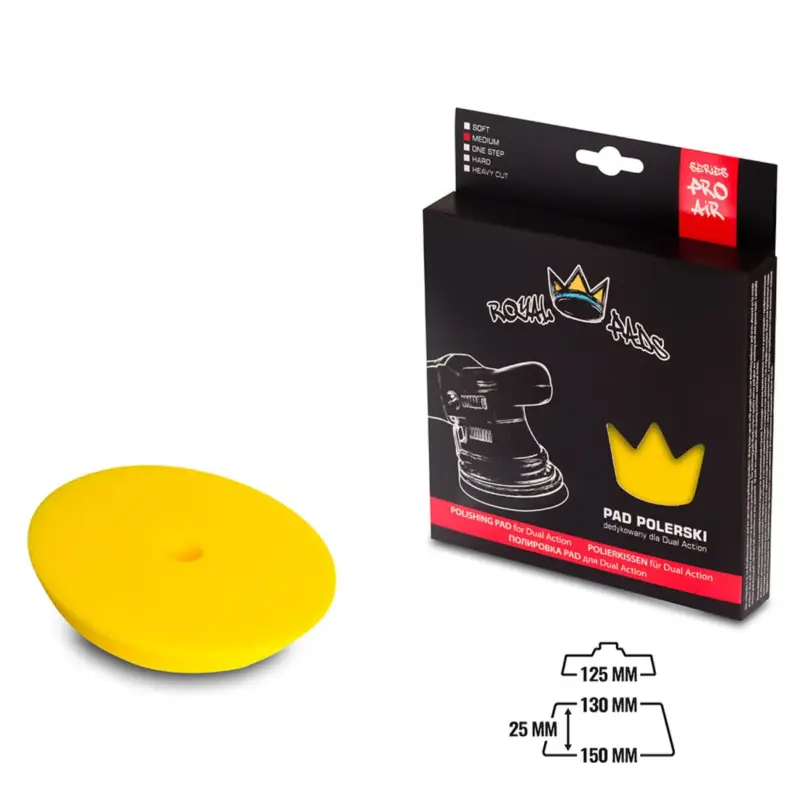 Top-Seller Royal Pads AIR Medium Schaum-Polierpad 130mm gelb