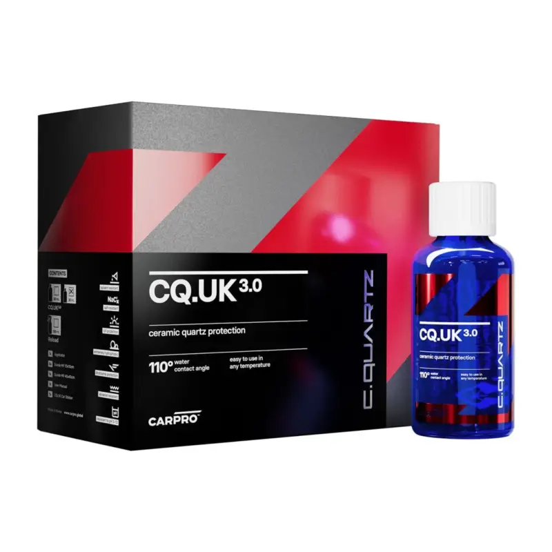 Neu CarPro CQUARTZ UK 3.0 Keramikversiegelung Kit 30ml
