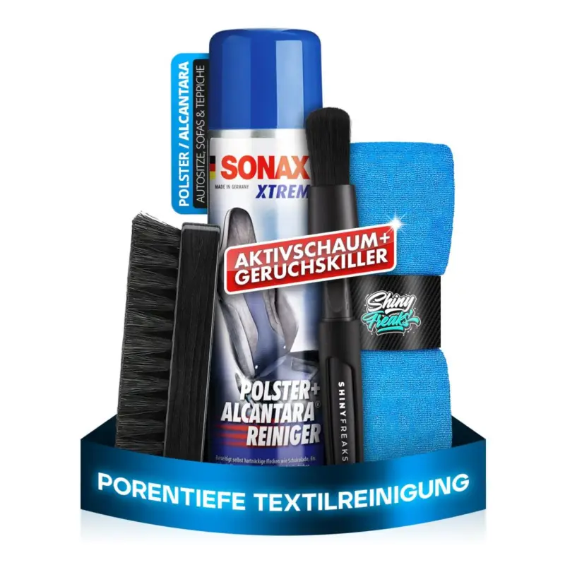 SONAX Polsterpflege Set XTREME Polster+AlcantaraReiniger 400ml + Zubehör (4-teilig) Sichere Zahlung