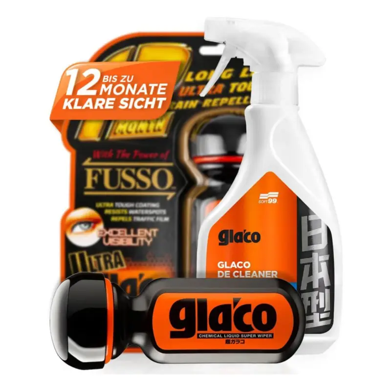 Garantierte Lieferung Soft99 Glaspflege Set Glaco De Cleaner & Ultra Glaco (2-teilig)