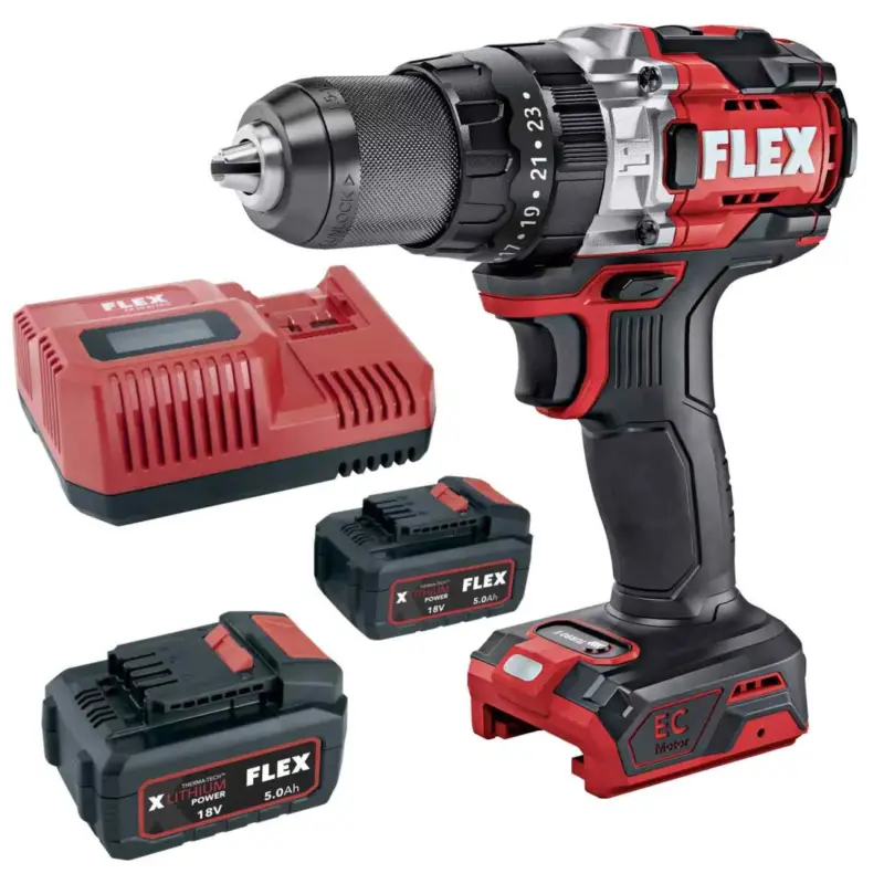 Günstig FLEX PD 2G 18.0-EC C Akku Schlagbohrschrauber + P-Set 55 R