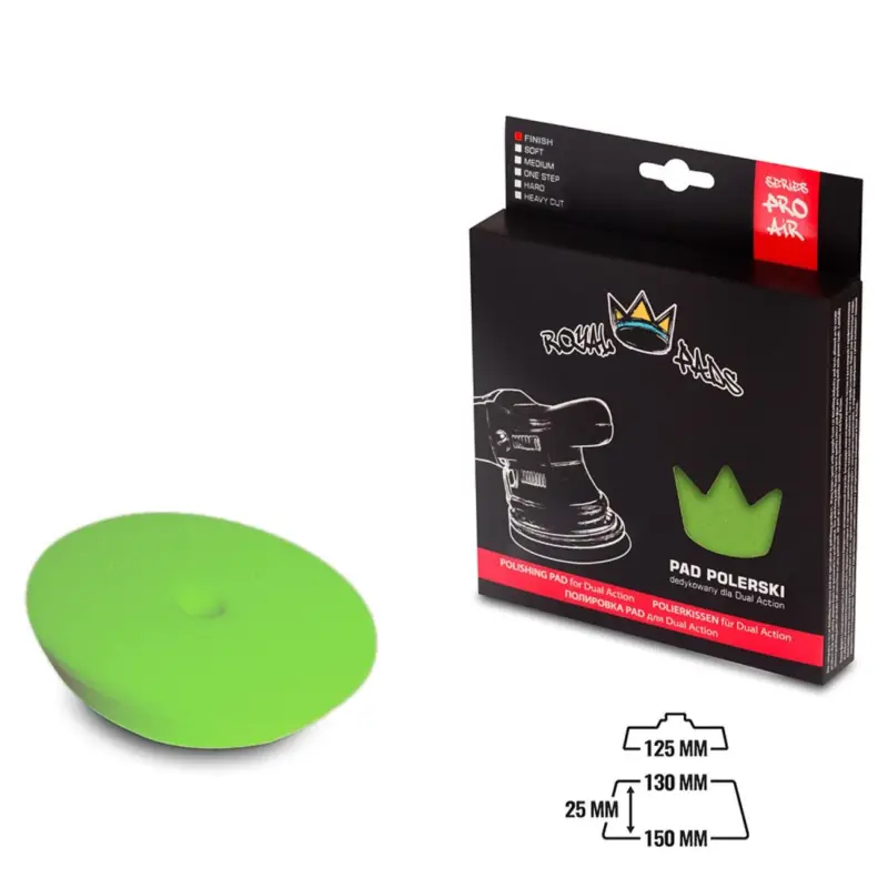 Top-Preis Royal Pads AIR Finish Schaum-Polierpad 130mm grün