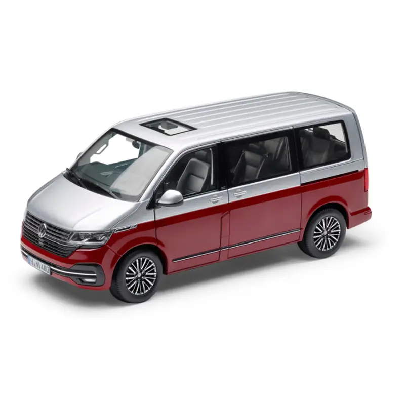 Original VW T6.1 Multivan Modellauto 1:18 Reflexsilber Fortanarot Miniatur Modell 7L1099302BL9 Top-Seller