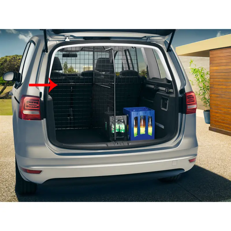 Original VW Sharan (7N) Trenngitter quer 7-Sitzer Kofferraum Netztrennwand 7N0017221C Versand Am Gleichen Tag