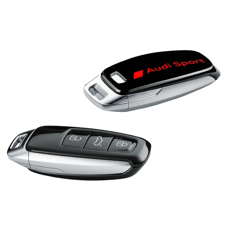 Abverkauf Original Audi Schlüsselblende mit Audi Sport Schriftzug Schlüssel Cover mythosschwarz