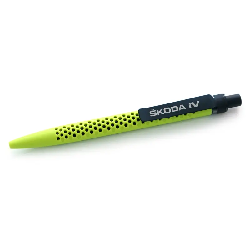 Heißes Angebot Original Skoda Kugelschreiber iV Stift Lime Grün Wabenstruktur 000087210BE