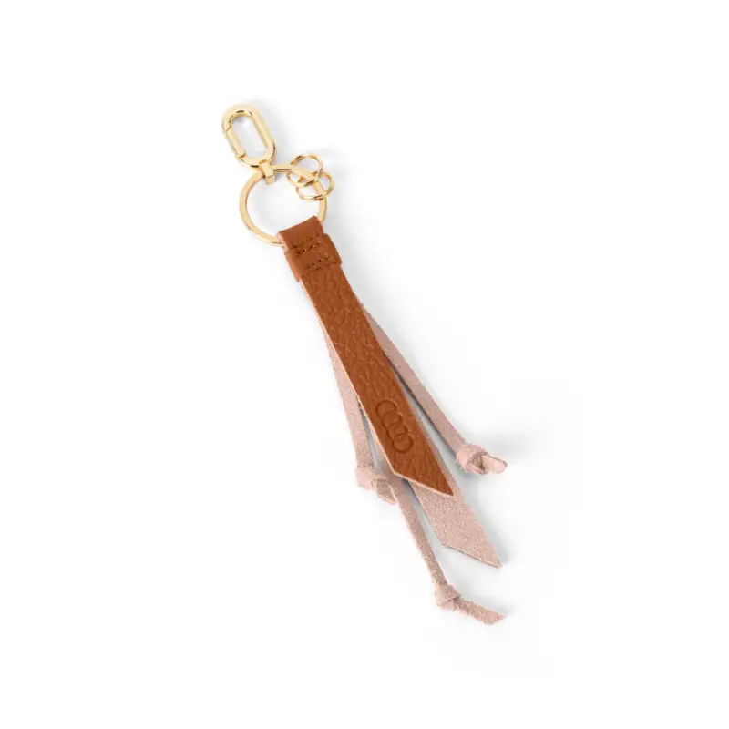 Versand Am Gleichen Tag Original Audi Schlüsselanhänger Leder Damen Schlüsselband Anhänger Keyring braun/rosé 3182100200
