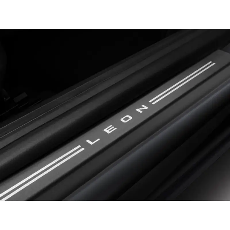 Neu Original Seat Leon (5F) Einstiegsleisten Set Folie Schutzfolie schwarz silber