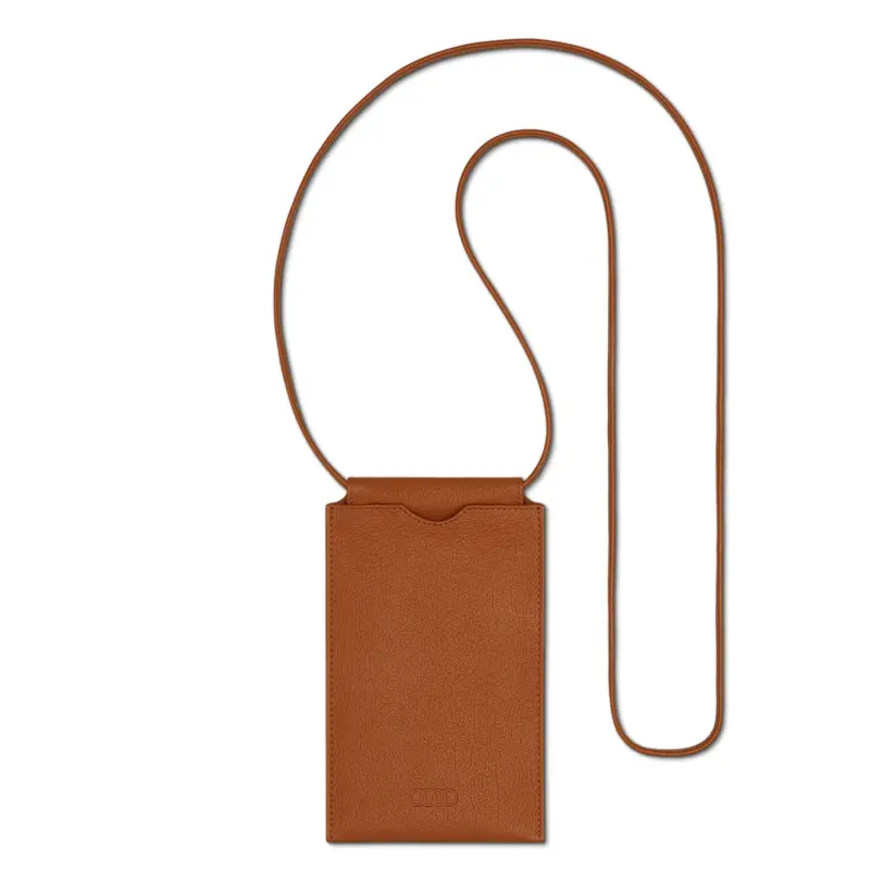 Original Audi Smartphone Tasche Leder Schutzhülle Umhängetasche braun 3152101420 Wochenendangebot