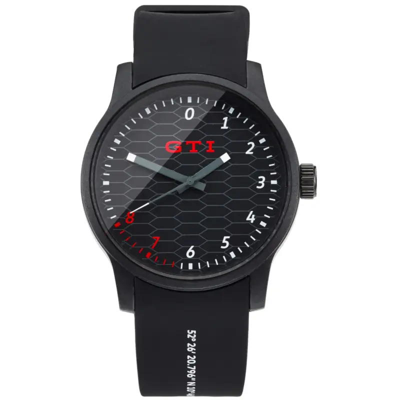 Abverkauf Original VW Armbanduhr GTI Design schwarz wasserdicht Uhr 5HV050830A
