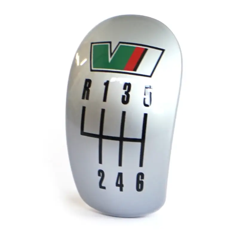 Billig Original Skoda RS Plakette Schaltknauf 6-Gang Blende Clip Reparatursatz chrom matt 6Y0798002