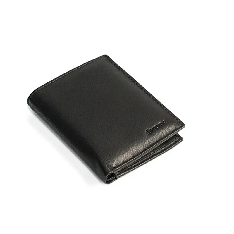 Schneller Versand Original Skoda Mini Geldbörse Geldscheintasche Softrindleder schwarz