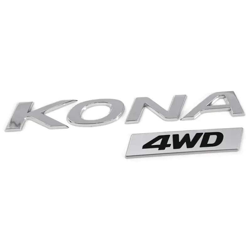 Finale Aktion Original Hyundai Kona 4WD Schriftzug Aufkleber Heckklappe Emblem Logo chrom