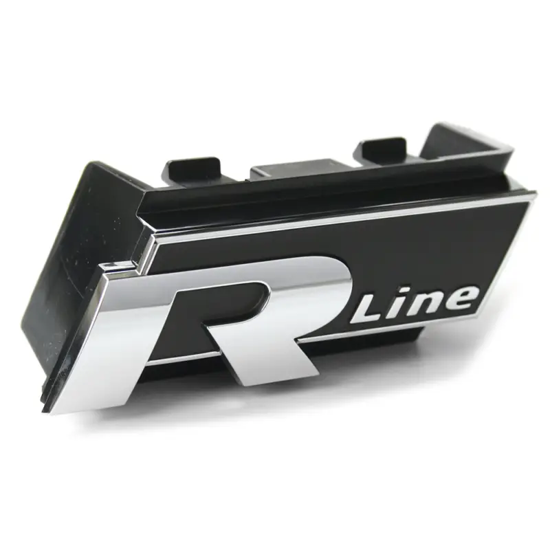 Zertifiziert Original VW Touareg III (CR) R-Line Schriftzug vorne Kühlergrill Emblem Logo chrom