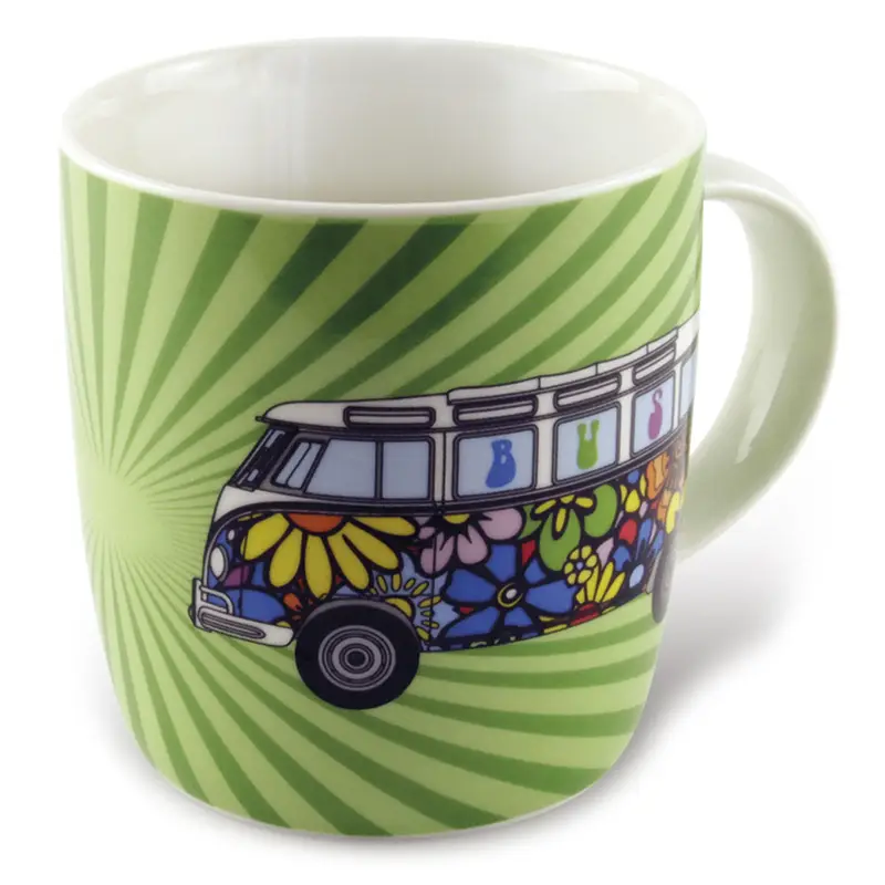 VW T1 Bus Tasse Becher 370ml Kaffeetasse Love Bus Kaffeebecher Bulli grün BUTA06 Highlight
