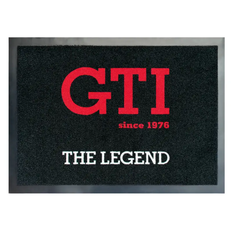 Top-Angebot VW GTI Fußmatte Retrodesign Fußabtreter Logo Vorleger schwarz/rot GTIDM02
