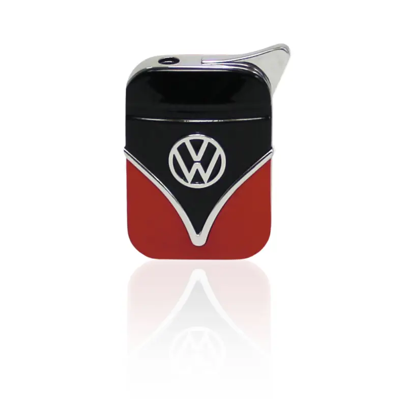 Sonderangebot VW T1 Bus Feuerzeug Bulli Accessoires Metall schwarz/rot BULI01