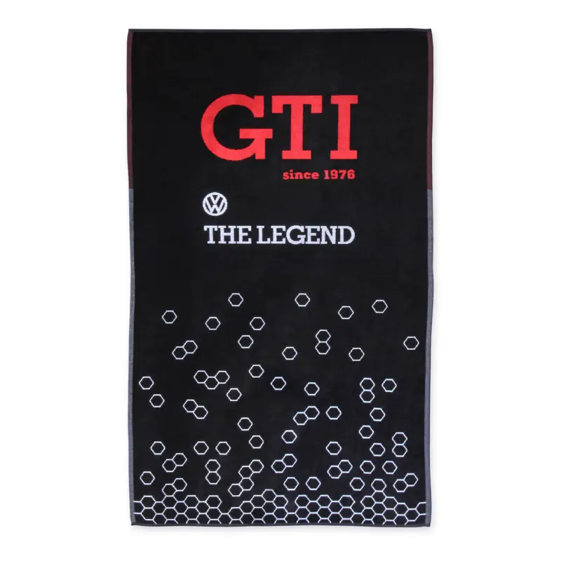 Sofort Bestellen VW GTI Strandtuch Badetuch 155x93cm Handtuch Logo schwarz GTIBT02