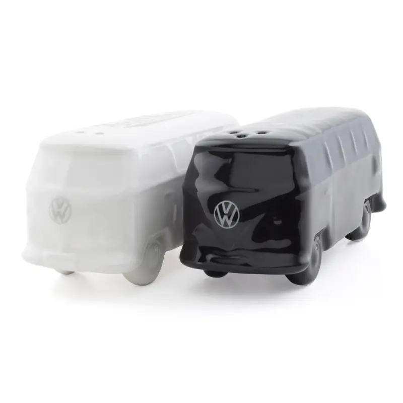 VW T1 Bus 3D Salzstreuer Pfefferstreuer Keramik Bulli weiß/schwarz BUPS03 Mega-Angebot