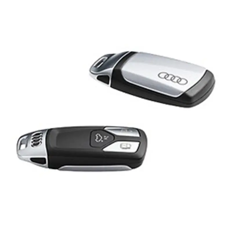 Original Audi Schlüsselblende mit Audi Ringen Schriftzug Schlüssel Cover florettsilber Versand Am Gleichen Tag