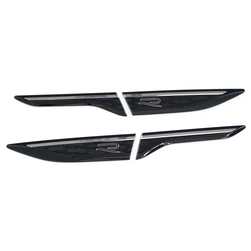 Original VW Taigo R-Line Plakette Set seitlich Kotflügel Emblem Tuning Logo schwarz/chrom Beliebt