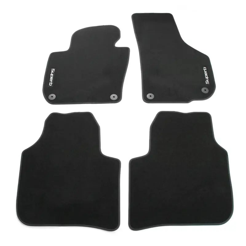 Aktuell Original Skoda Superb II (3T) Standard Textil Fußmatten Stoffmatten schwarz Schriftzug