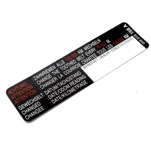 Original VW Audi Seat Skoda Zahnriemenschild 120.000 km Kennschild Heißes Angebot