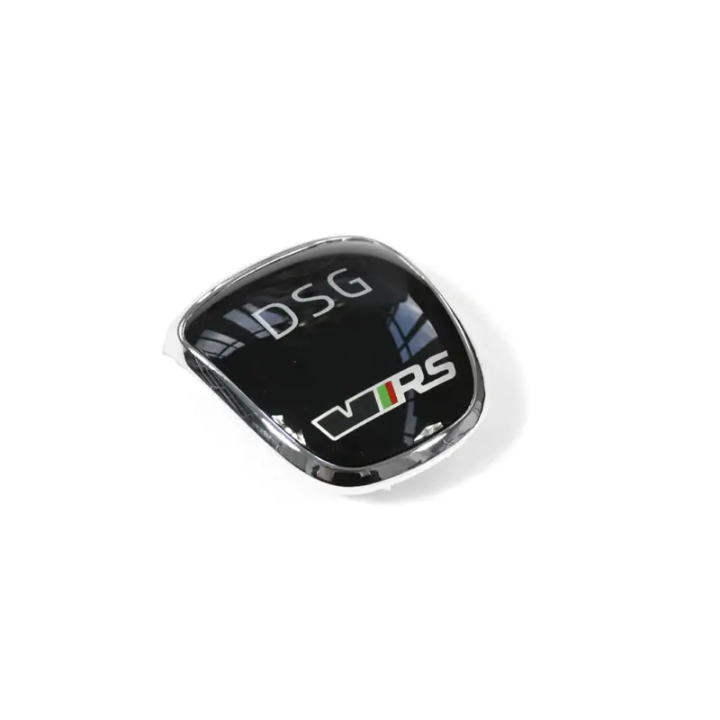 Original Skoda RS Plakette Schaltknauf DSG Blende Clip chrom schwarz Abverkauf