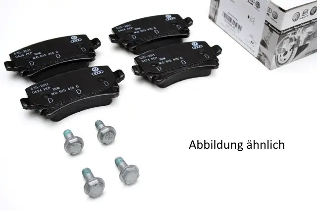 Bremsbeläge komplett Set Hinterachse Original VW Bremsklötze 5C0698451B (Jetta A6 Beetle 5C) Beliebt