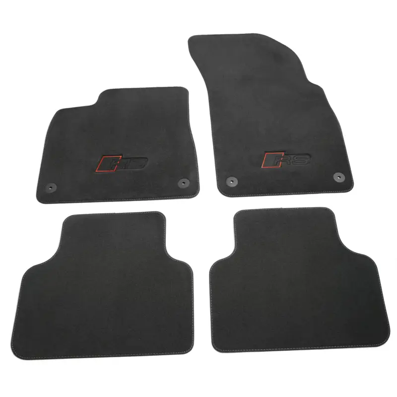 Preisreduziert Original Audi RSQ8 Textilfußmatten RS Logo Premium Velours Fußmatten 4x Stoffmatten 4M1863011HDAS