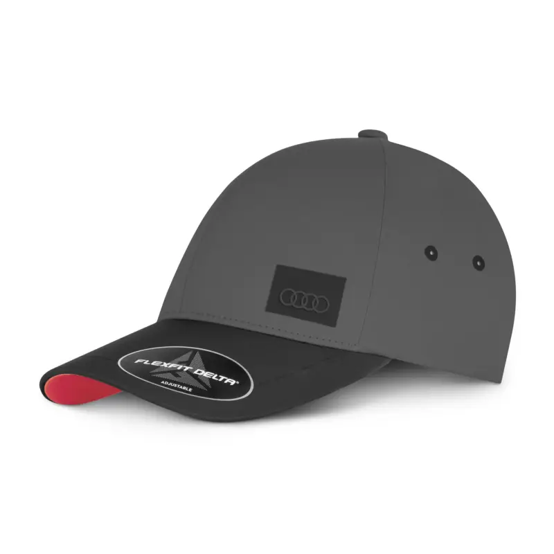 Original Audi Sport Cap Basecap Baseballkappe Ringe Logo Kappe Flexfit Delta grau 3132402000 Sonderaktion