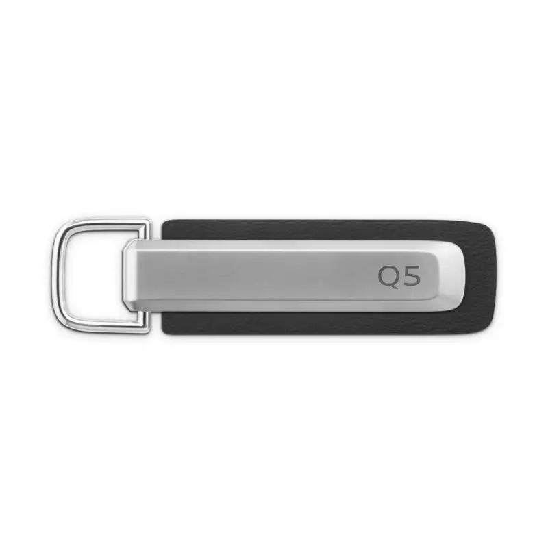 Original Audi Q5 Schlüsselanhänger Metall Leder Anhänger Schlüsselring Gravur 3182501200 Billig