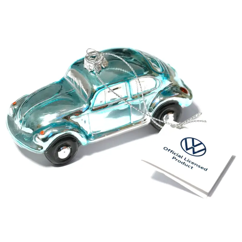 VW Käfer Weihnachtsbaumanhänger Weihnachten Glas Dekoanhänger blau BECD02 Preis Gesenkt