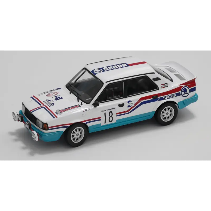 Geprüft Original Skoda 130 LR No.18 Rallye Bohemia Modellauto Maßstab 1:18 Modell Miniatur 6U0099302B