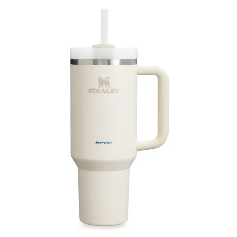 Neue Kollektion Original Hyundai INSTER Stanley Logo Quencher 1,2L Tumbler Trinkbecher Cup beige HMD00629