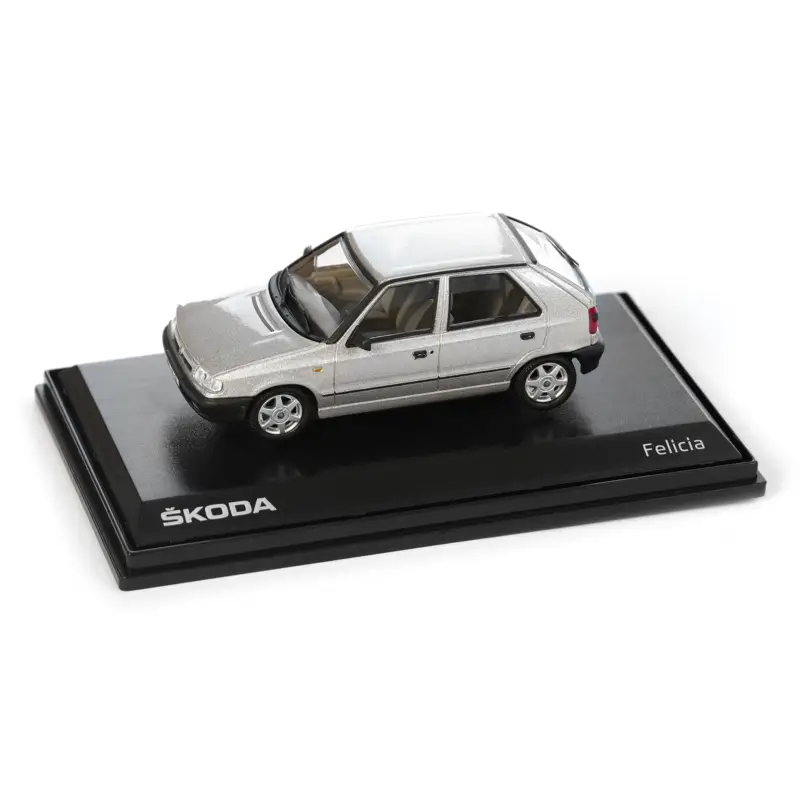 Original Skoda Felicia 1994 Modellauto 1:43 silber Miniatur 6U0099300PJKA Nur Für Kurze Zeit