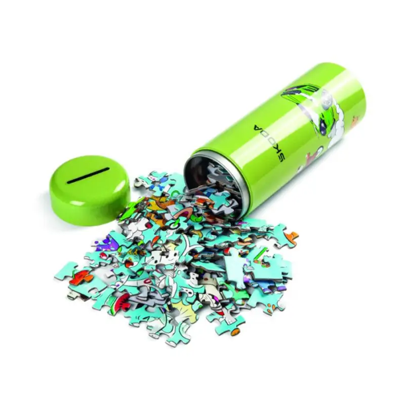 Direktkauf Original Skoda Puzzle 132 Teile Tube Spardose 6U0087525