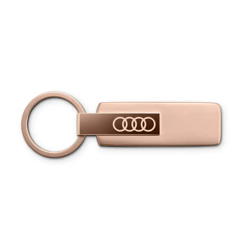 Original Audi Schlüsselanhänger Ringe Logo Edelstahl Schlüsselband Keyring rosé 3182501830 Direkt Vom Hersteller