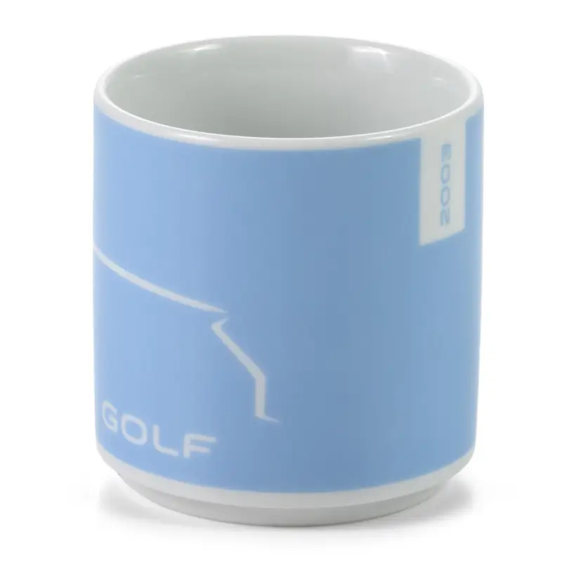 Original VW Kaffeetasse Golf Kollektion Tasse Becher 250ml Porzellan hellblau/weiß 5HG069601D Abverkauf