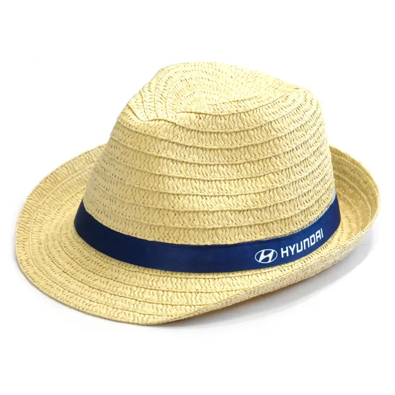 Echt Original Hyundai Strohhut Hut Sonnenhut Sommerhut Logo HMD00645